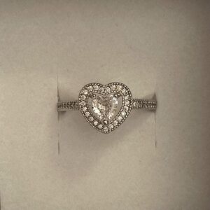 Heart Shaped Silver Ring